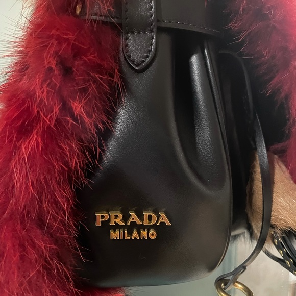 Prada Corsaire bag Red/black NEW - Picture 2 of 10